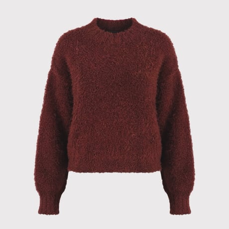 Classic Shaggy Knit Jumper(FUR KNIT) WINE