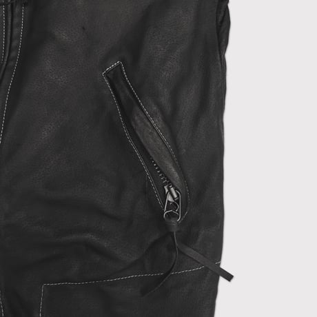 Racing Skin Jacket(VEGETABLE TANNING PIG LEATHER)BLACK
