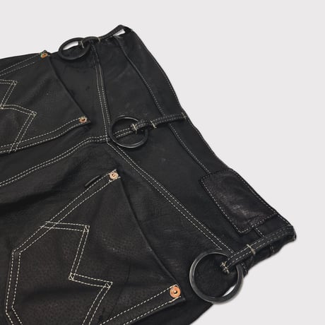 Lot.R20706LE Skin Jeans(VEGETABLE TANNING PIG LEATHER)BLACK