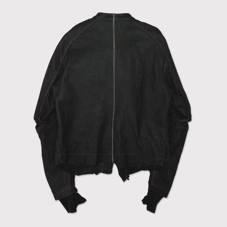 Racing Skin Jacket(VEGETABLE TANNING PIG LEATHER)BLACK
