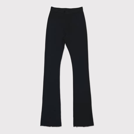 Flare Leggings With Damaged(CLASSIC WAFFLE KNIT)BLACK