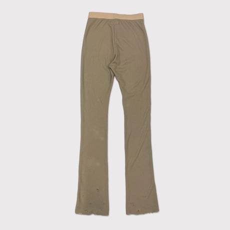 Flare Leggings With Damaged(CLASSIC WAFFLE KNIT)SAND