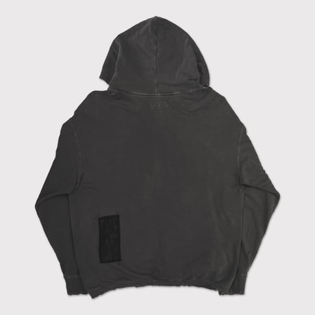 Bootleg Zip Up Hoodie With Patched(MIN) 10YEARS BLACK