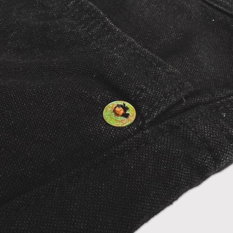 Cut OFF Heavy Wide Short Jeans(AGED CANVAS) BLACK