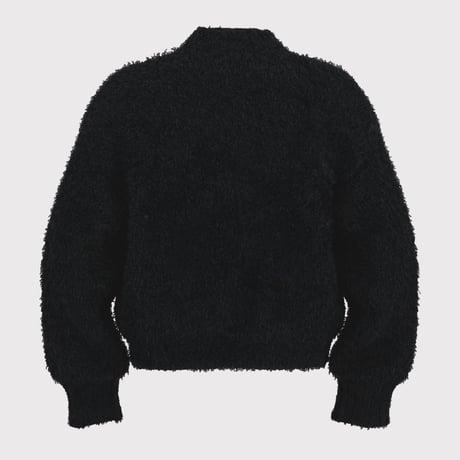 Classic Shaggy Knit Jumper(FUR KNIT) BLACK