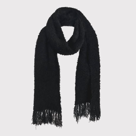 Shaggy Knit Scarf(FUR KNIT) BLACK