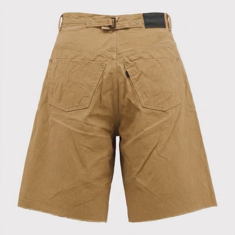 Cut OFF Heavy Wide Short Jeans(AGED CANVAS) TOBACCO
