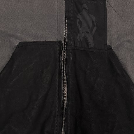 Bootleg Zip Up Hoodie With Patched(MIN) 10YEARS BLACK