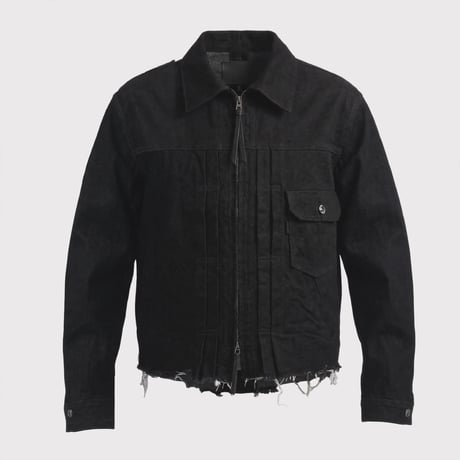 Deconstructed 1st Denim Trucker(KOJIMA) BLACK