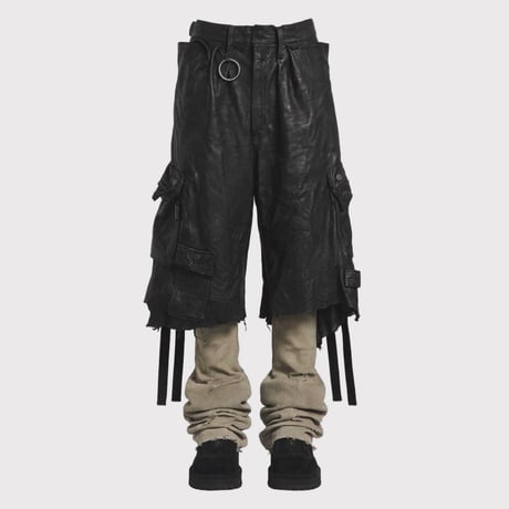 Flare Leggings With Damaged(CLASSIC WAFFLE KNIT)SAND