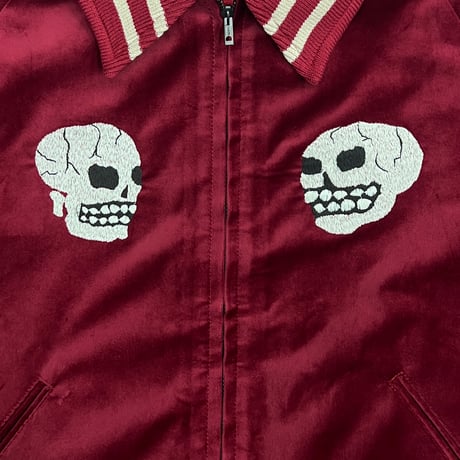 x A PUZZLING HOME Souvenir Racing Jacket(TWO FACE) WINE