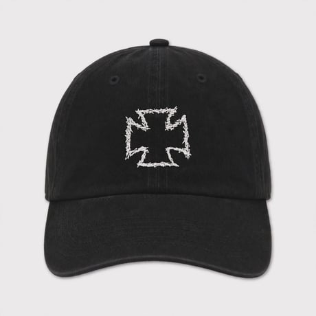 Bootleg Distressed Cross Cap(CLASSIC TIWLL)WASHED BLACK