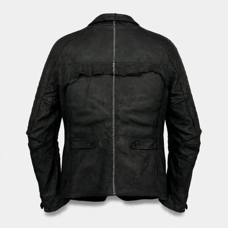 Skin Car Coat(VEGETABLE TANNING PIG LEATHER)DEADSTOCK BK