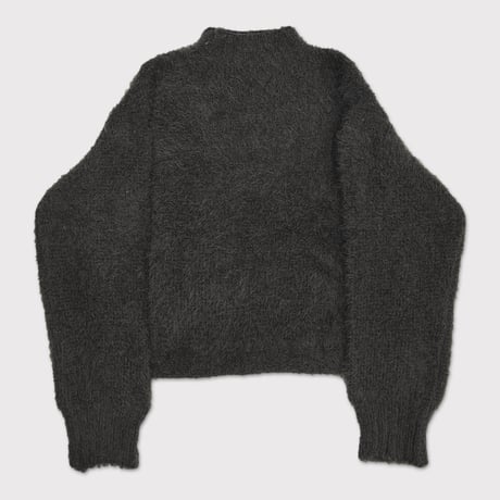 Classic Shaggy Knit Jumper(FUR KNIT) CHARCOAL