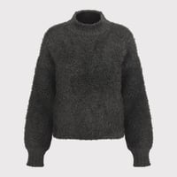 Classic Shaggy Knit Jumper(FUR KNIT) CHARCOAL