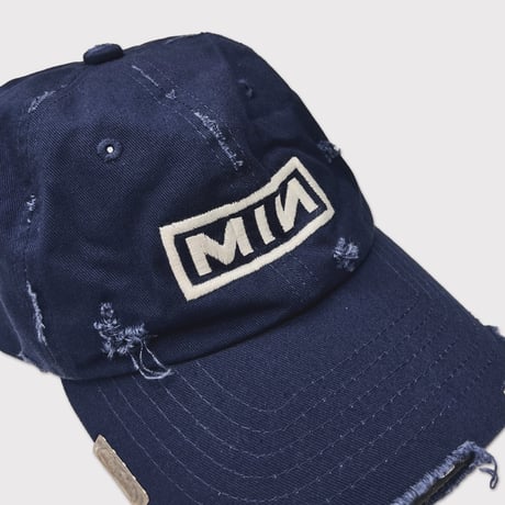 Bootleg Cap With Damaged(BOX)WASHED NAVY