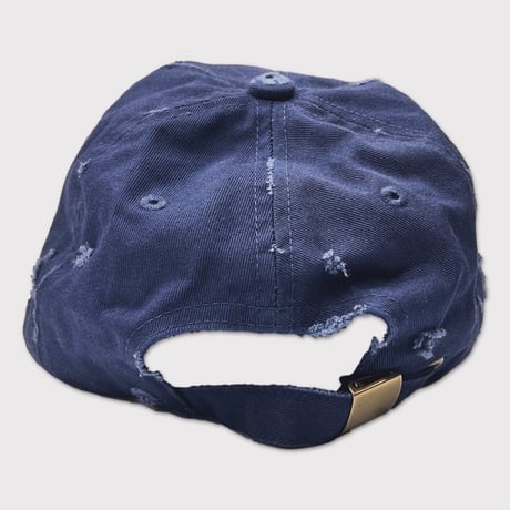 Bootleg Cap With Damaged(BOX)WASHED NAVY