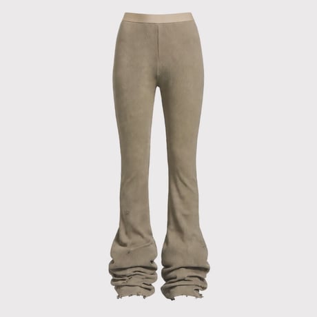 Flare Leggings With Damaged(CLASSIC WAFFLE KNIT)SAND
