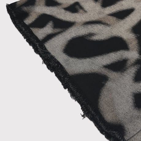 Cut OFF Heavy Wide Short Jeans(DISCHARGE PRINTED ASAT CAMO)