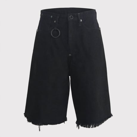 Cut OFF Heavy Wide Short Jeans(KOJIMA) BLACK