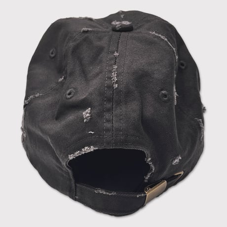 Bootleg Distressed Cross Cap With DAMAGED(CLASSIC TIWLL)SUNFADE BLACK