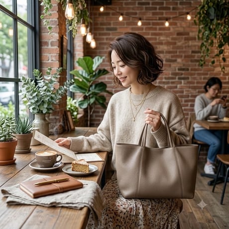 【rena-iris】【国産品】ソフトシュリンク革ショルダートートバッグ（イタリアンレザー）ri-5153 | 日本製
