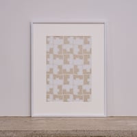 シルクスクリーンポスター白　額あり　SSW-003　『時のかたち』　(W44×56.3/cm)