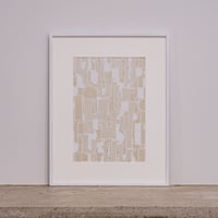 シルクスクリーンポスター白　額あり　SSW-005　『木影にて』　(W44×56.3/cm)