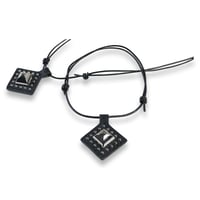 Dog & Owner Matching Pyramid & Round Studs Design Goatskin Choker