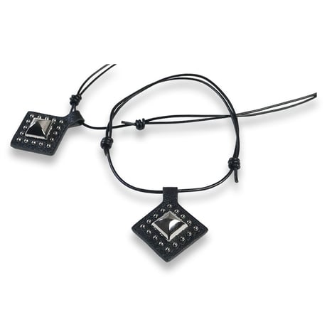 Dog & Owner Matching Pyramid & Round Studs Design Goatskin Choker