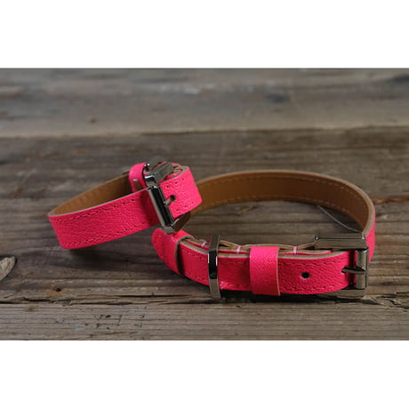 Dog & Owner Matching 15mm Plane Goatskin Collar & Bracelet
