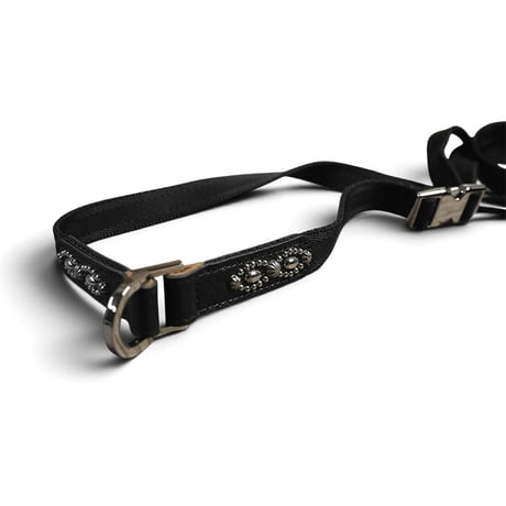Goatskin & Sheet Woven Nylon Shoulder handle / Nocturne Trim Studs Design