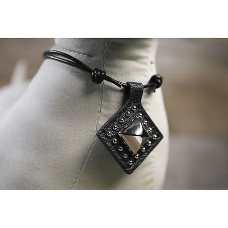 Dog & Owner Matching Pyramid & Round Studs Design Goatskin Choker