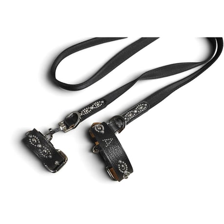 Goatskin & Calfskin Bracelet / Nocturne Trim Studs Design