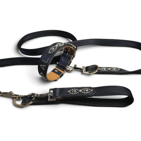 Goatskin & Sheet Woven Nylon Handle / Nocturne Trim Studs Design