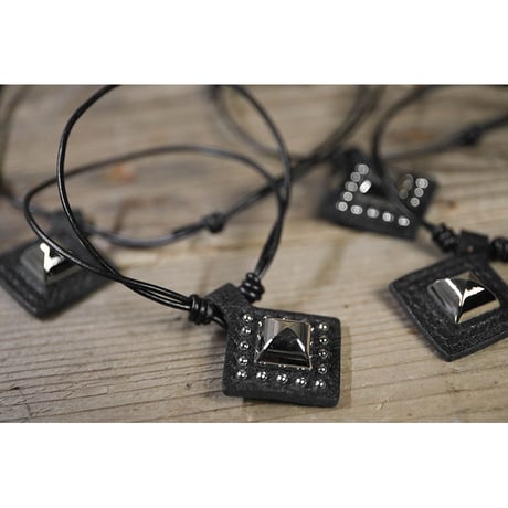 Dog & Owner Matching Pyramid & Round Studs Design Goatskin Choker