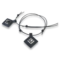 Dog & Owner Matching Pyramid Design Goatskin Choker