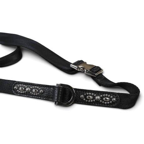 Goatskin & Sheet Woven Nylon Shoulder handle / Nocturne Trim Studs Design