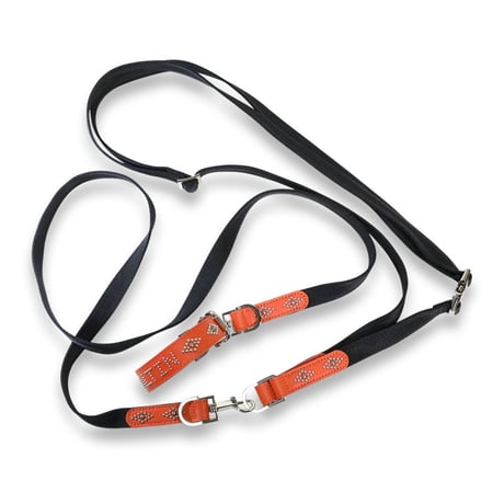 Goatskin & Calfskin Collar / Losange Univers Studs Design