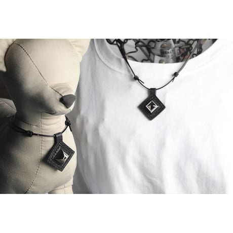 Dog & Owner Matching Pyramid Design Goatskin Choker