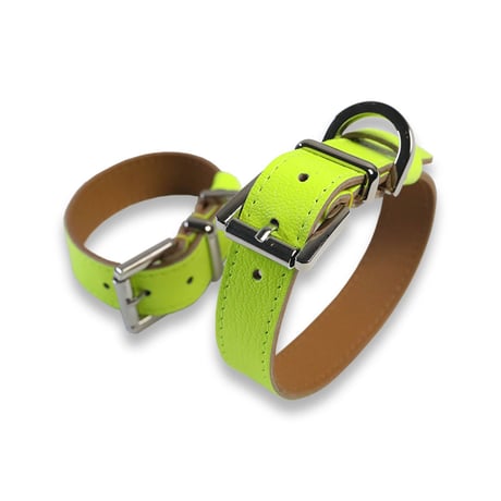 Dog & Owner Matching 20mm Plane Goatskin Collar & Bracelet