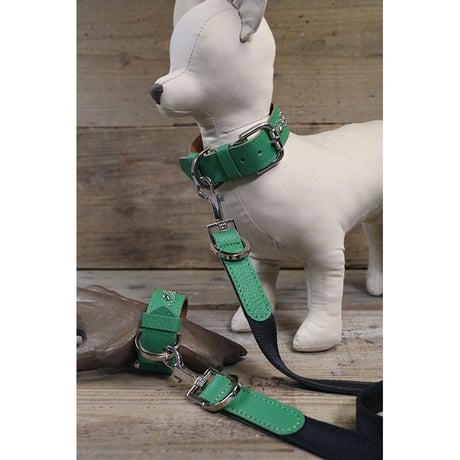 Dog & Owner Matching 20mm Plane Goatskin & Sheet Woven Nylon Leash