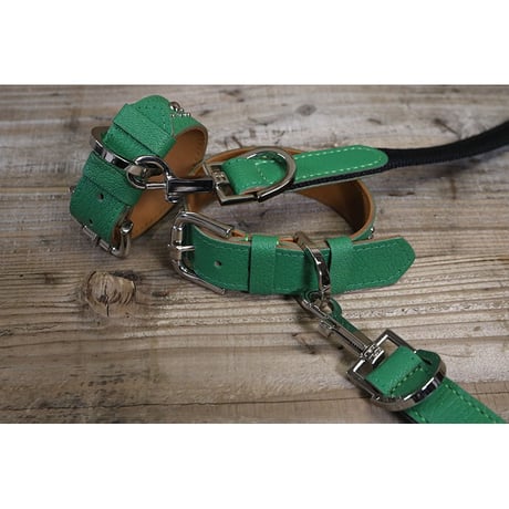 Dog & Owner Matching 20mm Plane Goatskin & Sheet Woven Nylon Leash