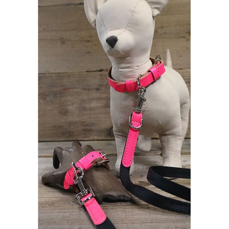 Dog & Owner Matching 15mm Plane Goatskin & Sheet Woven Nylon Leash