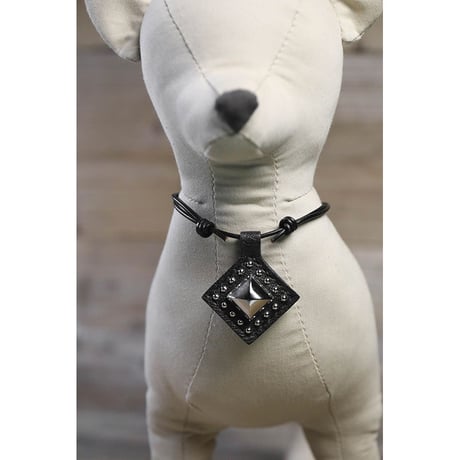 Dog & Owner Matching Pyramid & Round Studs Design Goatskin Choker
