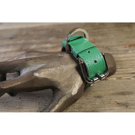 Dog & Owner Matching 25mm Studs Flowers and Leaves Design Goatskin Colla & Braceletr