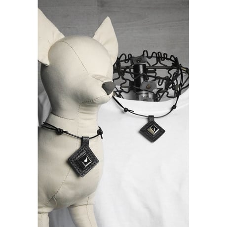 Dog & Owner Matching Pyramid Design Goatskin Choker