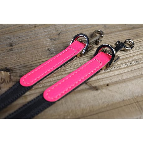 Dog & Owner Matching 15mm Plane Goatskin & Sheet Woven Nylon Leash