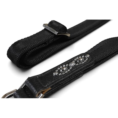 Goatskin & Sheet Woven Nylon Shoulder handle / Nocturne Trim Studs Design