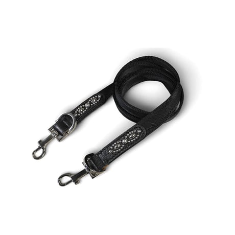 Goatskin & Sheet Woven Nylon Leash / Nocturne Trim Studs Design